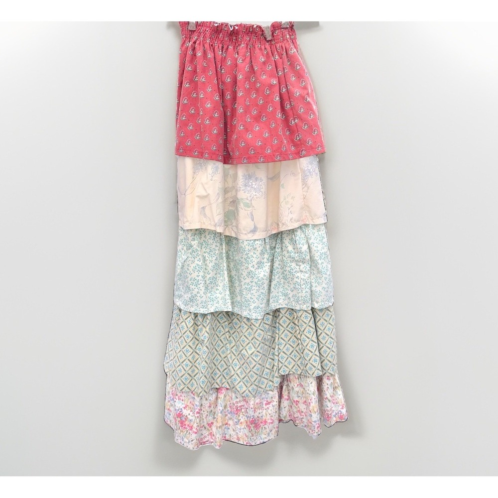 Handmade Prairecore Ruffle Country Western Patchwork Skirt Brand New Handmade M - Picture 2 of 7